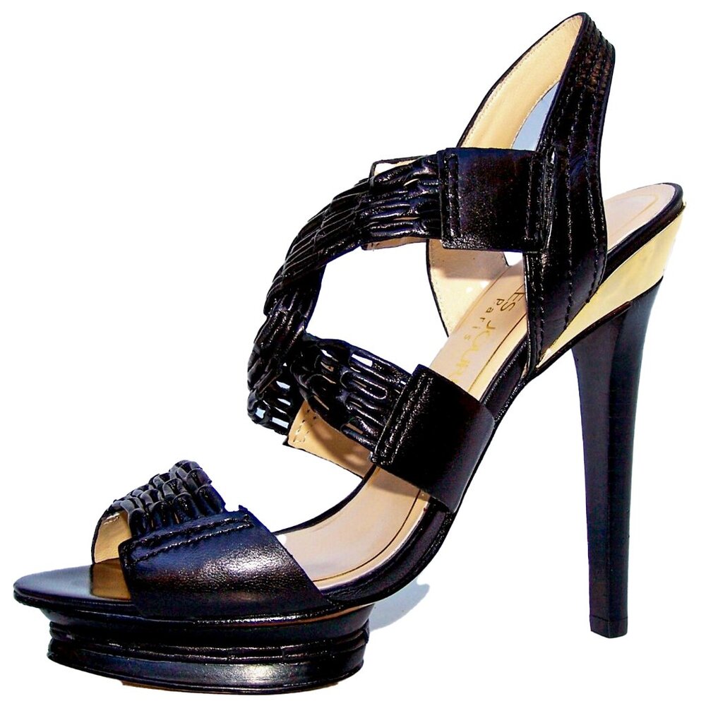 CHARLES JOURDAN Amari Women high-end French designer genuine leather sandal 8.5